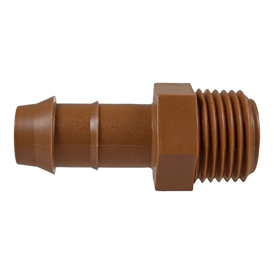 Netafim 1/2 inch barbed threaded adapter for connecting drip tubing to pipe thread, 25 pack