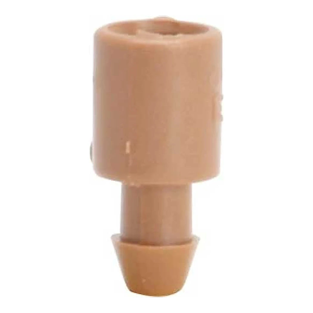 Netafim 3mm flex tube adapter that fits a Woodpecker dripper nipple outlet