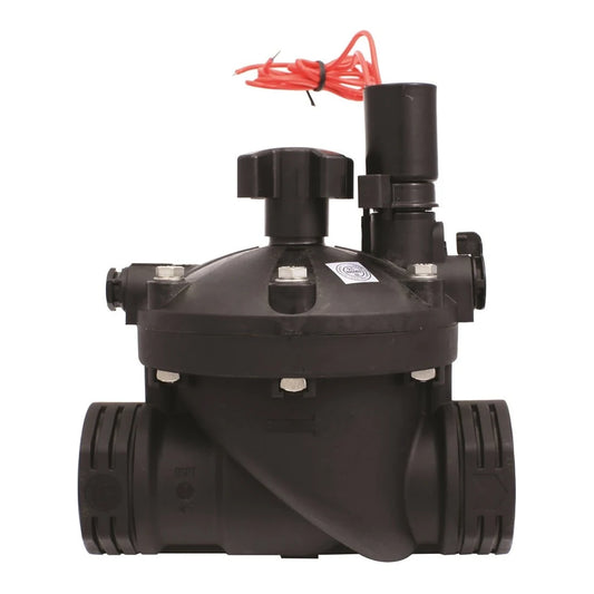Netafim Series 80 1-1/2 in 2-way globe control valve with solenoid and flow control knob