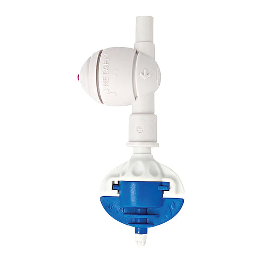 Netafim VibroNet blue 40 L/h sprinkler head with AD anti-drain check valve, model 040