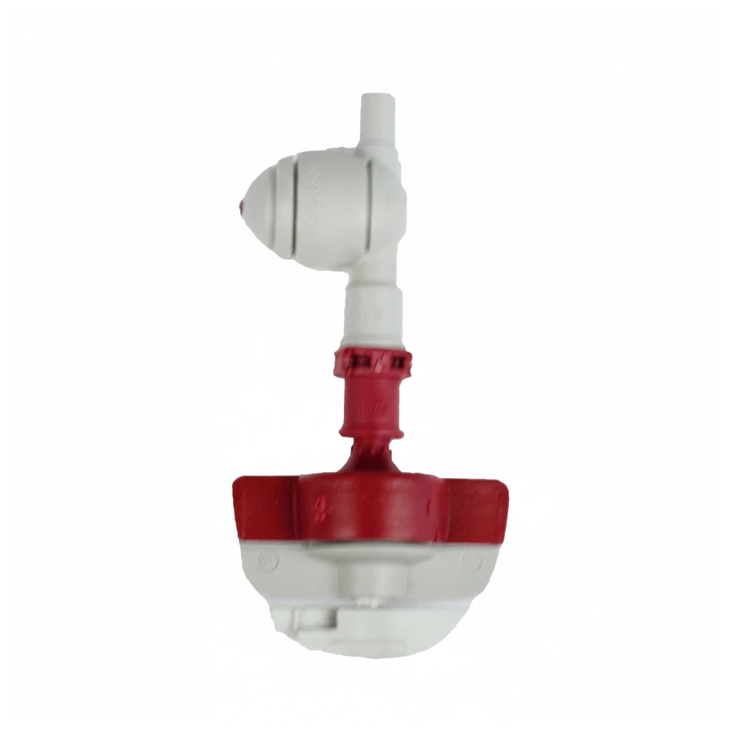 Netafim SpinNet Head Assy, Red Body, Red Mist Control, Grey Spinner