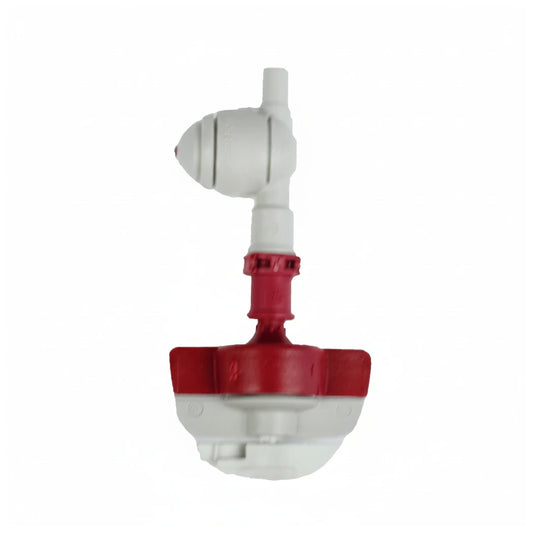 Netafim SpinNet Head Assy, Red Body, Red Mist Control, Grey Spinner