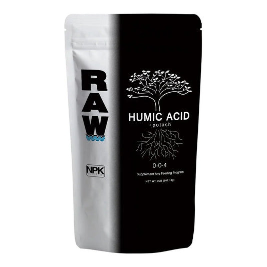 NPK Industries RAW Humic Acid 0-0-4 soluble powder, 2 lb pouch