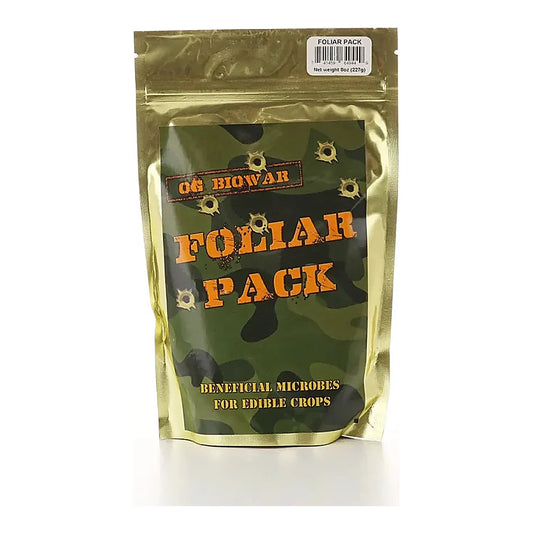 OG Biowar Foliar Pack beneficial microbes, resealable pouch