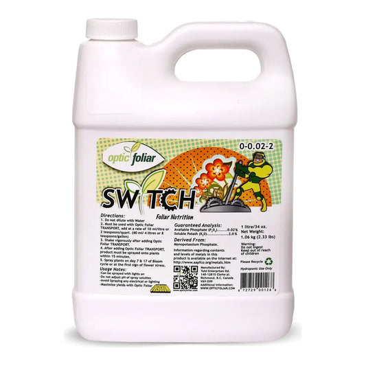 Optic Foliar SWITCH foliar nutrition, 1 litre bottle, 0-0.02-2