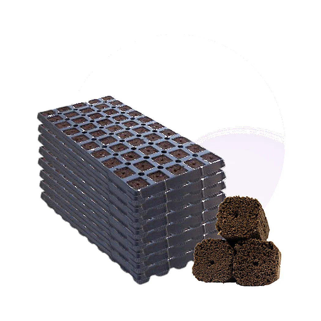 OrganiPlug pre-filled trays stacked as a case