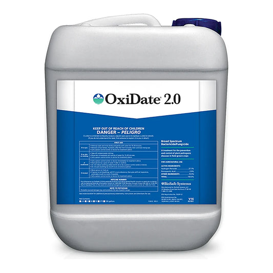 BioSafe Systems OxiDate 2.0 bactericide and fungicide, 5 gallon