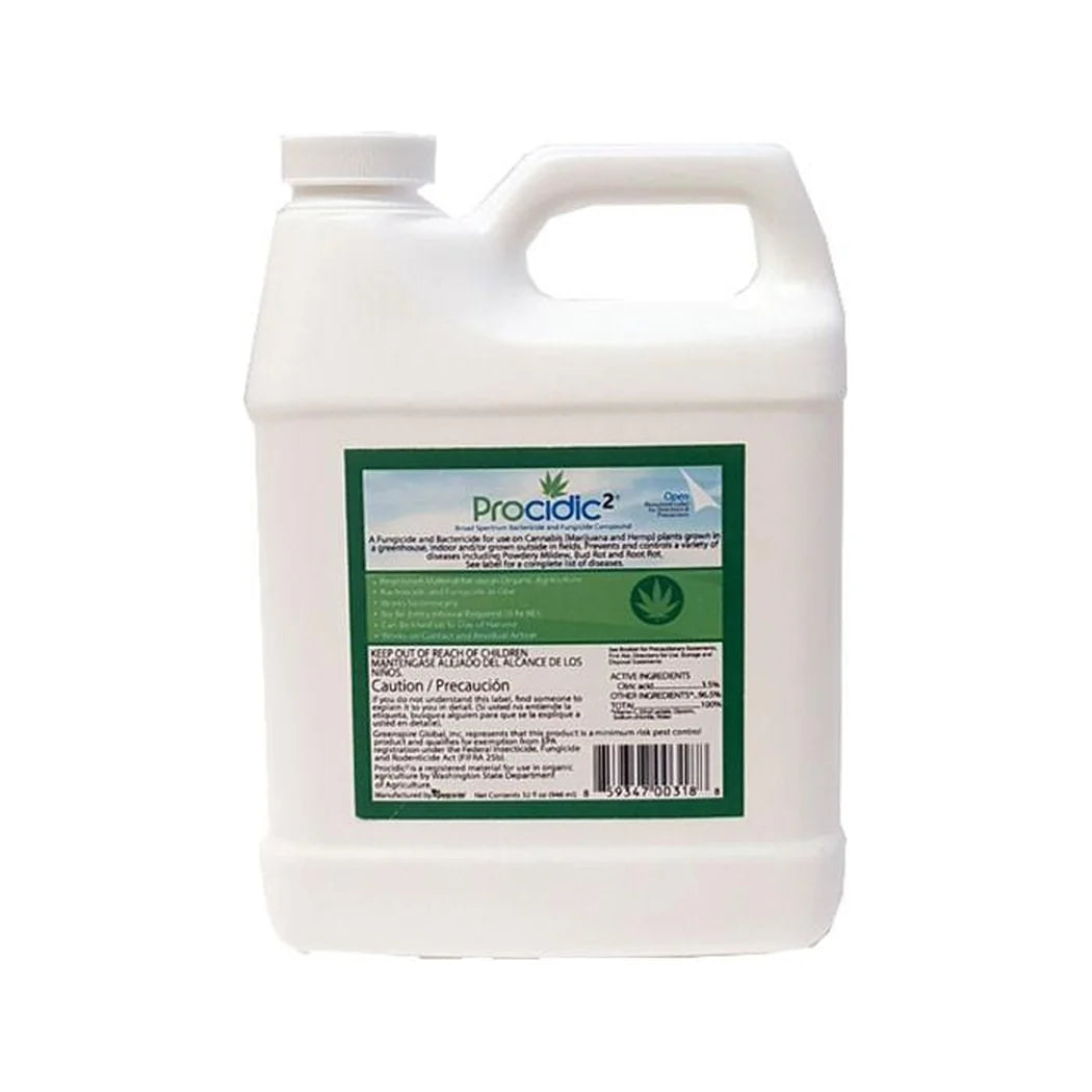 Procidic² - Organic Broad Spectrum Bactericide and Fungicide Compound - 1 Quart - Procidic2 concentrate, 1 quart jug