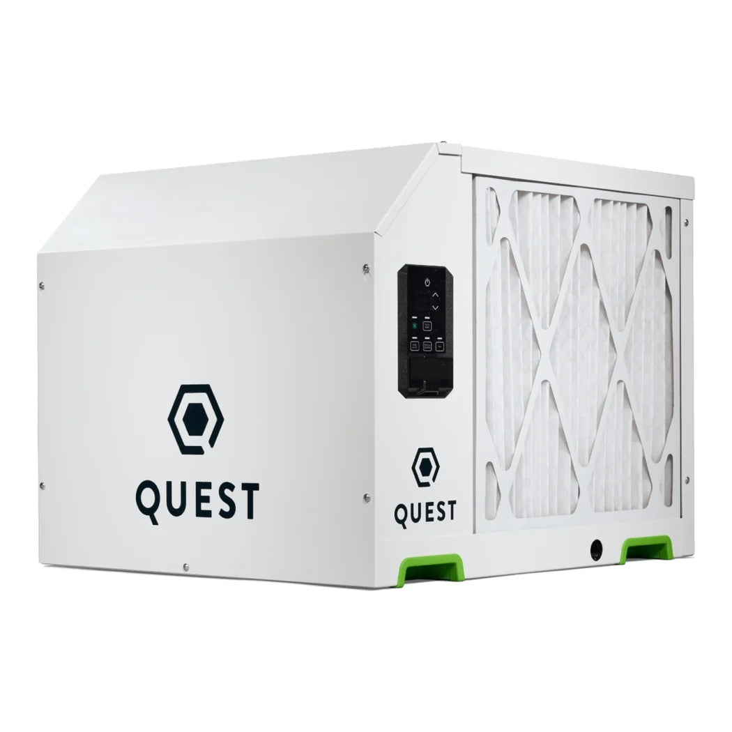Quest 205 high efficiency overhead dehumidifier, white cabinet