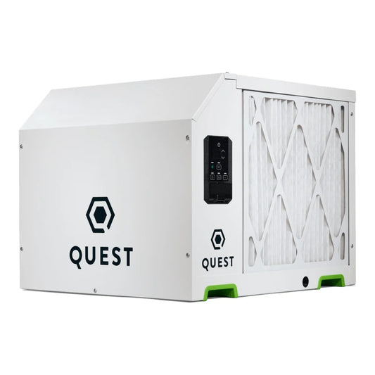 Quest 205 high efficiency overhead dehumidifier, white cabinet