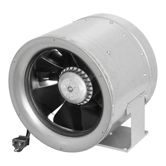 Ruck 10 inch Prime mixed flow inline duct fan, 1015 CFM, galvanized steel housing and speed switch