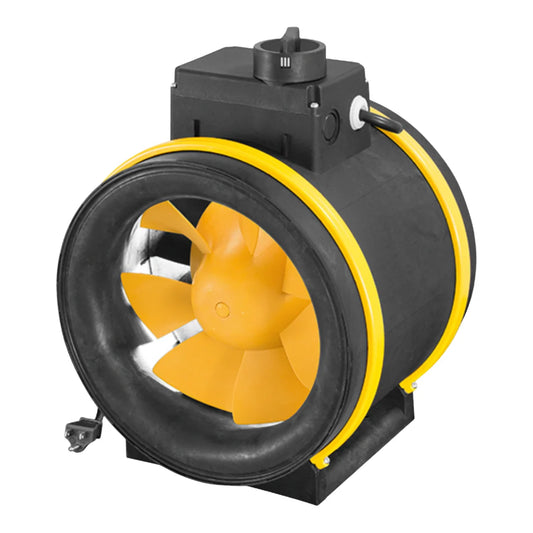Ruck 10 inch Prime EVO inline duct fan, 1056 CFM at 216W, three-speed switch and power cord
