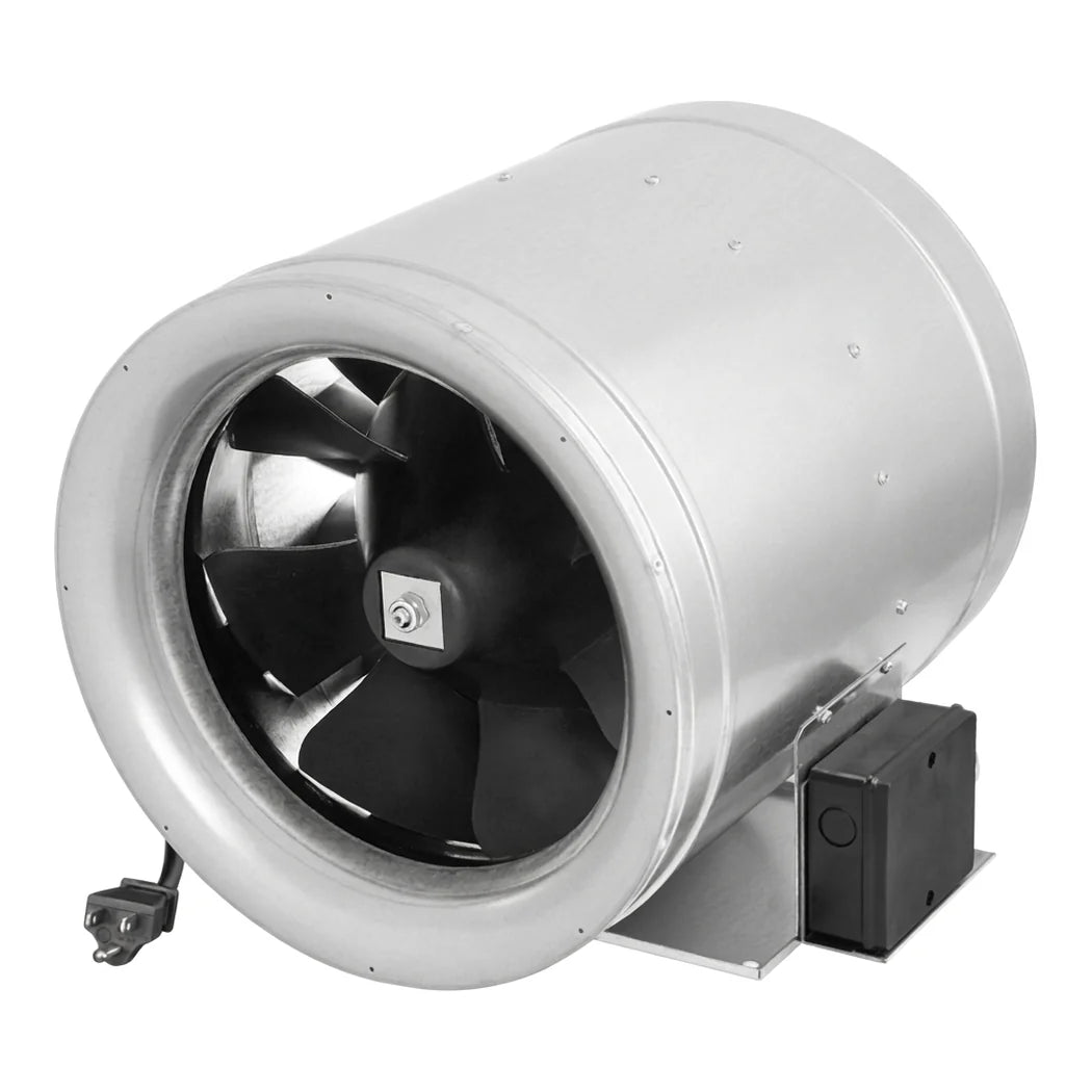 Ruck 14 inch Prime mixed flow inline duct fan, 1758 CFM on 226W from a slow 4-pole motor