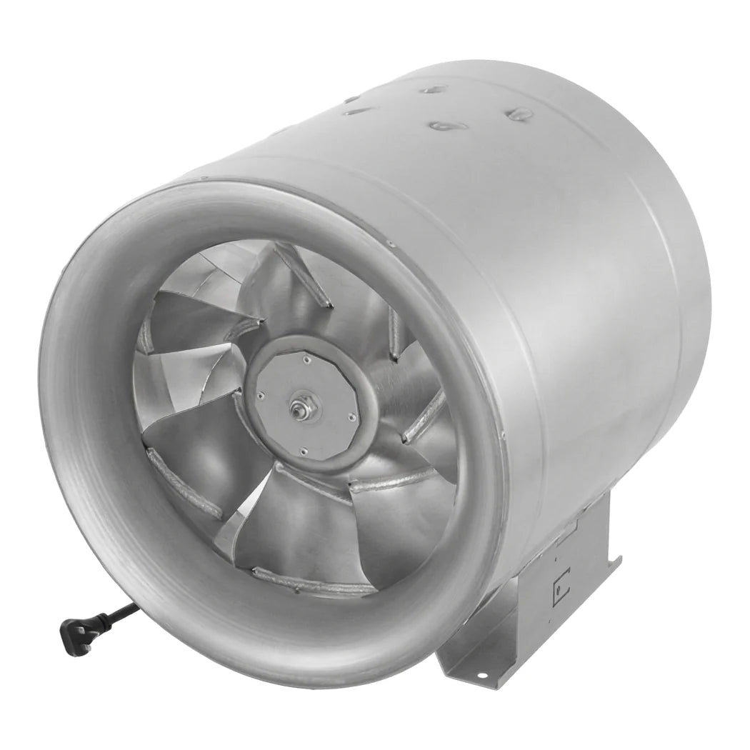 Ruck 16 inch Prime mixed flow inline duct fan, 2429 CFM at only 1.5A on 240V, aluminium housing