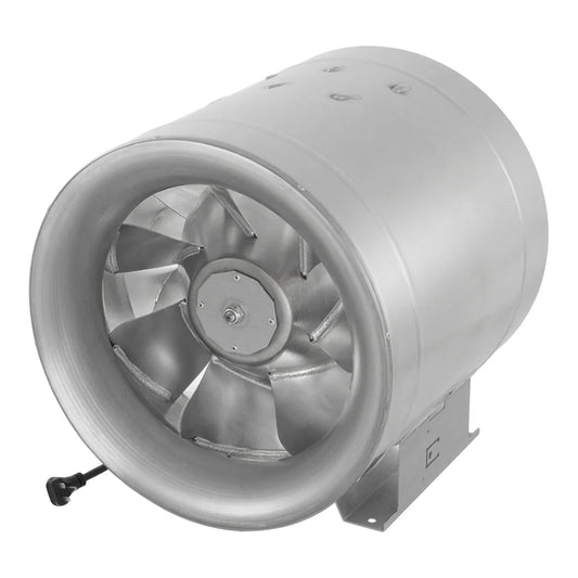 Ruck 16 inch Prime mixed flow inline duct fan, 2429 CFM at only 1.5A on 240V, aluminium housing