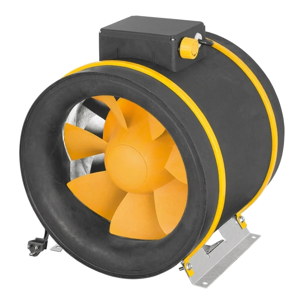Ruck 16 inch Prime EVO inline duct fan, 2342 CFM at 7.8 CFM per watt from a slow 1715 RPM blade