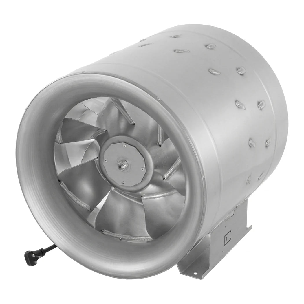 Ruck 18 inch Prime mixed flow inline duct fan, 3634 CFM, IP54 motor rated to 176 degrees F