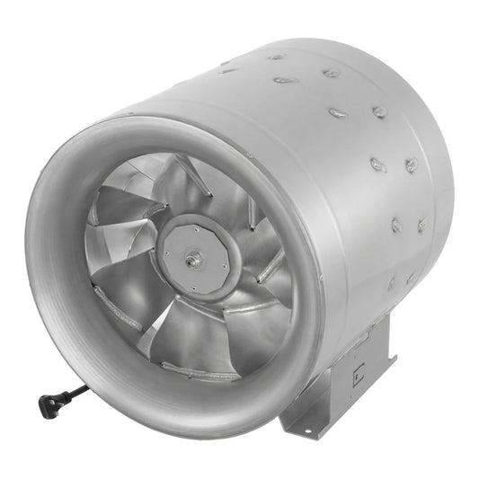 Ruck 18 inch Prime mixed flow inline duct fan, 3634 CFM, IP54 motor rated to 176 degrees F