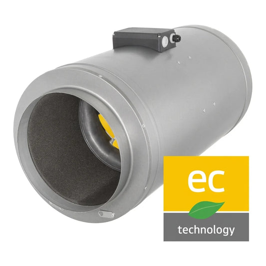 Ruck 8 inch S-Prime EVO EC sound insulated inline duct fan, 747 CFM with EC speed control