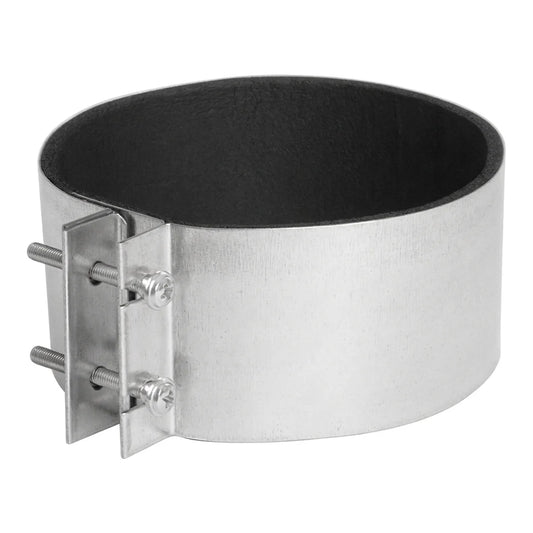 Ruck 4 inch fast clamp, galvanized steel band with neoprene isolating seal, supplied in packs of two