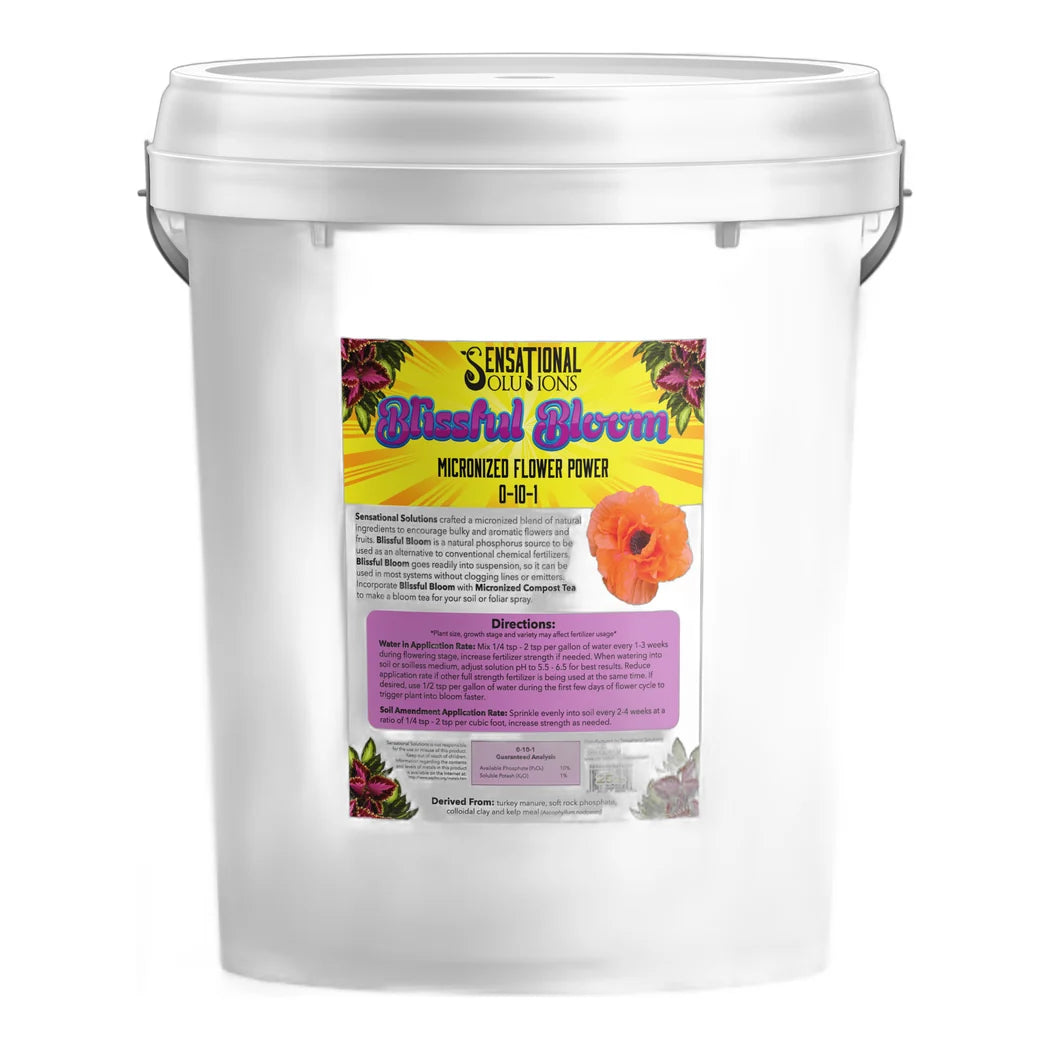 Sensational Solutions Blissful Bloom 0-10-1, 25 lb white pail