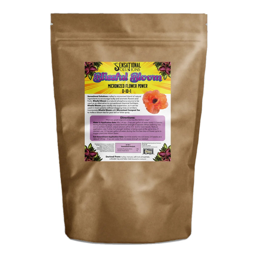 Sensational Solutions Blissful Bloom 0-10-1 micronized flower power, 5 lb kraft pouch