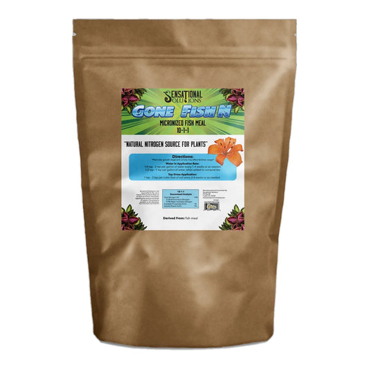 Sensational Solutions Gone Fish N 10-1-1 micronized fish meal nitrogen source, 5 lb kraft pouch