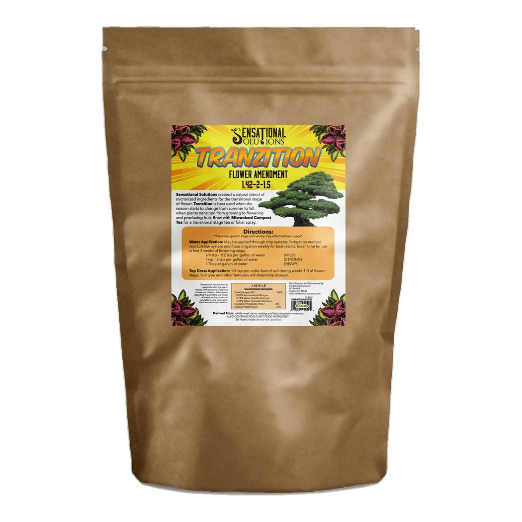 Sensational Solutions Tranzition 1.42-2-1.5 flower amendment, 5 lb kraft pouch