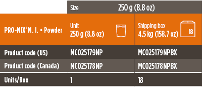 Premier Tech Pro-Mix Connect Mycorrhizae Inoculant Powder 2.5kg 5.5lb Specification Image