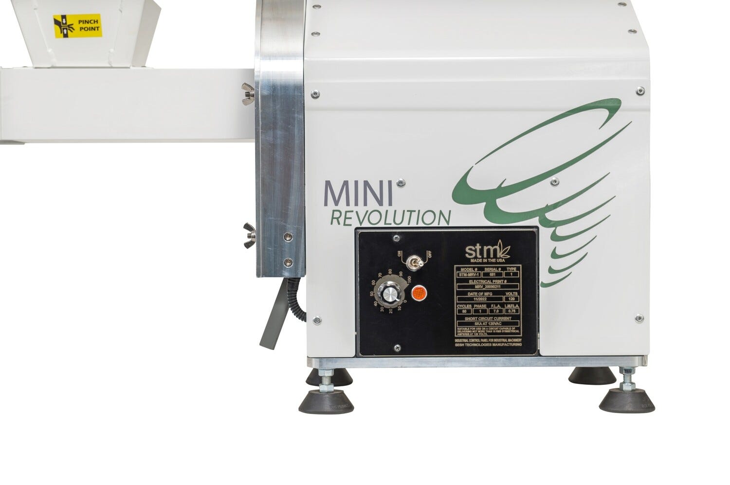 STM Mini-Revolution Commercial Flower Grinder Side Control Side