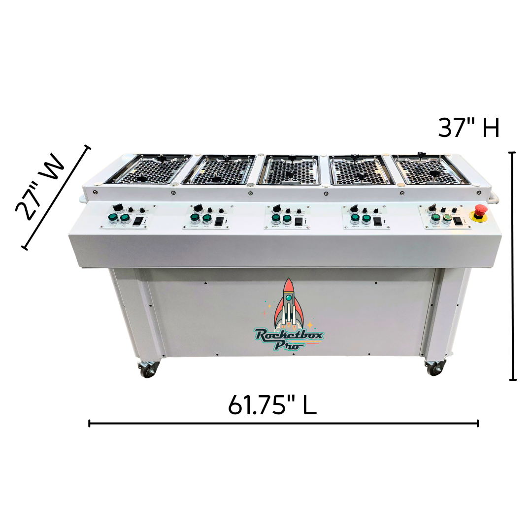 STM RocketBox PRO High-Output Pre-Roll Machine Dimensions