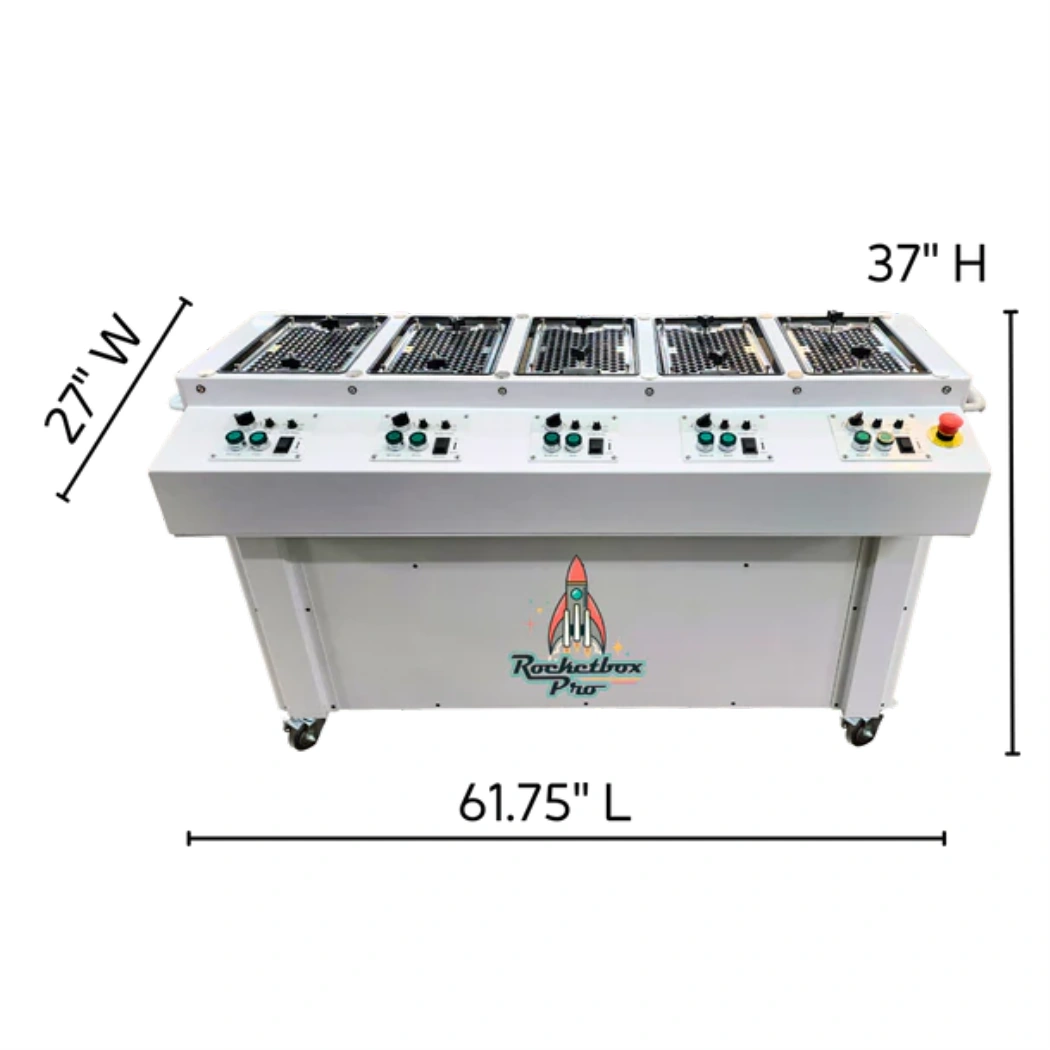 stm rocketbox pro high output pre roll machine dimensions