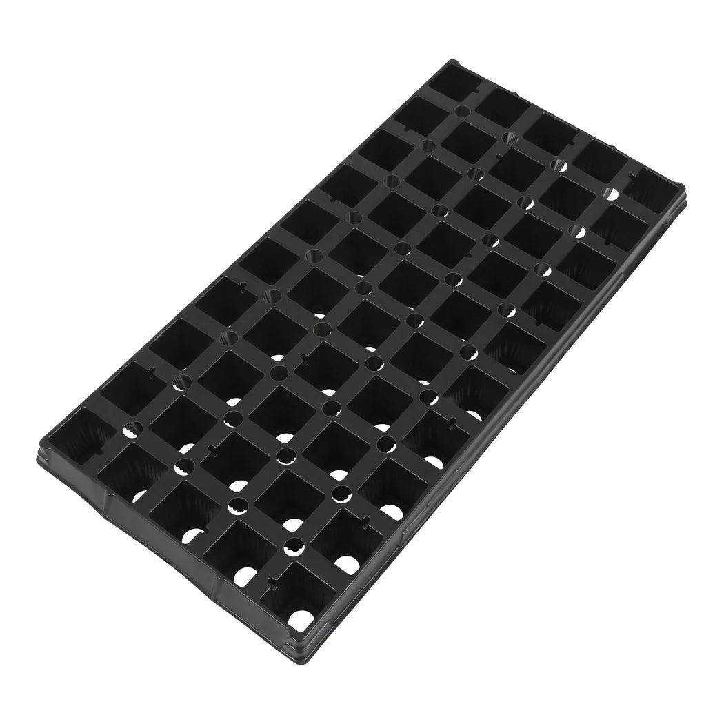 Super Sprouter 50-Cell Square Plug Flat Insert Tray - 50-cell square plug flat insert, angled view