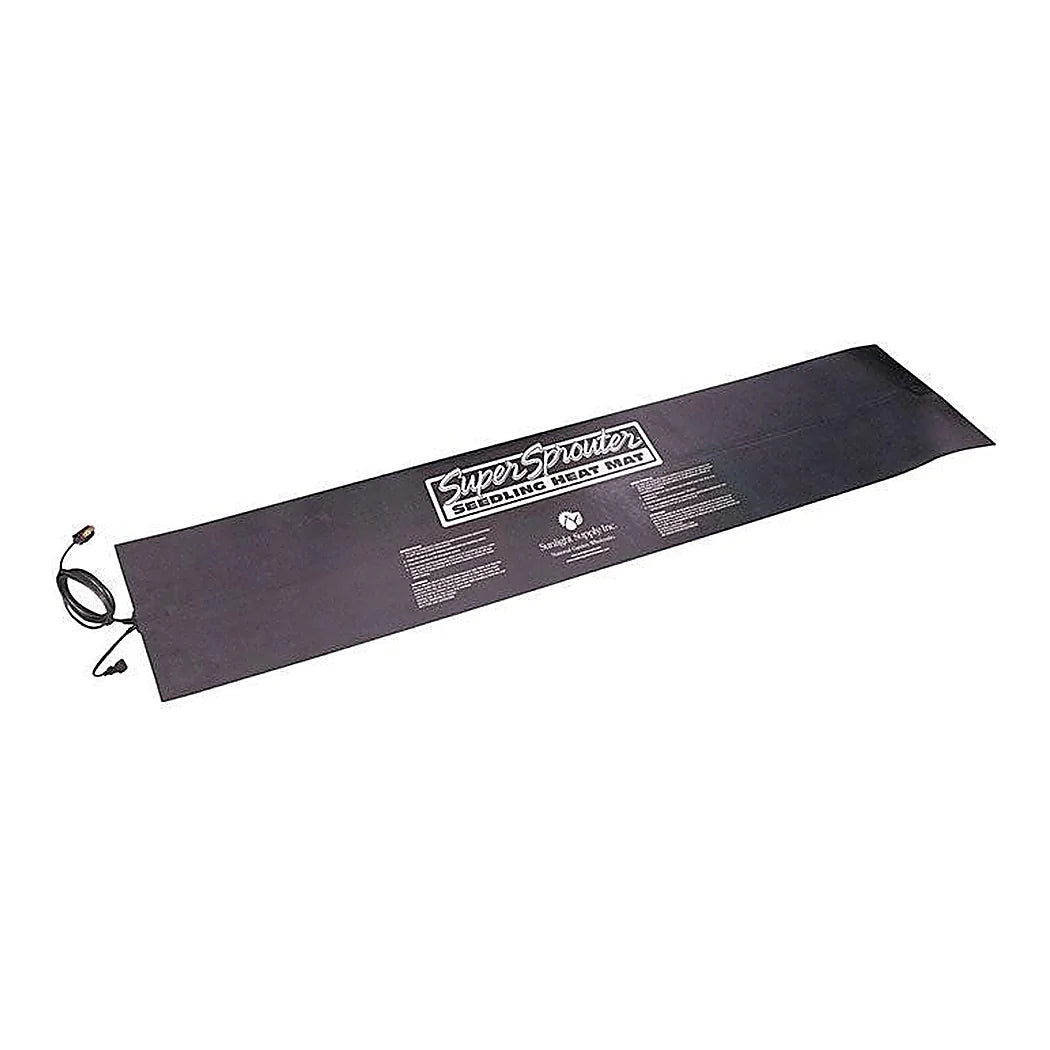 Super Sprouter seedling heat mat, 2 tray size 12 by 48 inch, black waterproof mat with power cord