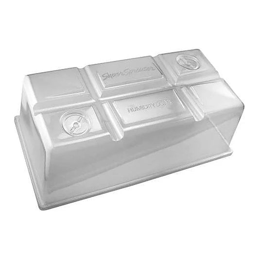 Super Sprouter ultra clear vented humidity dome, 7 inch, with two adjustable vents and built-in light track