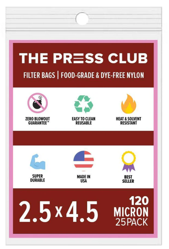 The Press Club 2.5" x 4.5" ROSIN BAGS-120 Micron-(25 pack) Main Image