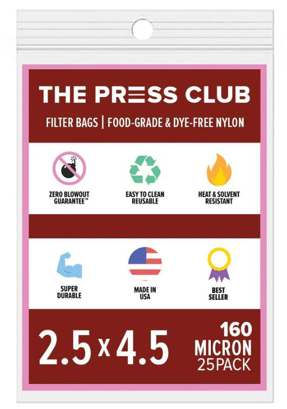 The Press Club 2.5" x 4.5" ROSIN BAGS-160 Micron-(25 pack) Main Image