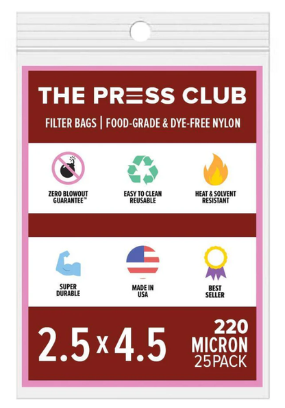 The Press Club 2.5" x 4.5" ROSIN BAGS-220 Micron-(25 pack) Main Image