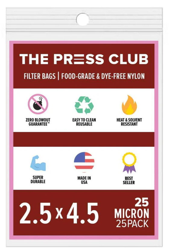 The Press Club 2.5" x 4.5" ROSIN BAGS-25 Micron-(25 pack) Main View