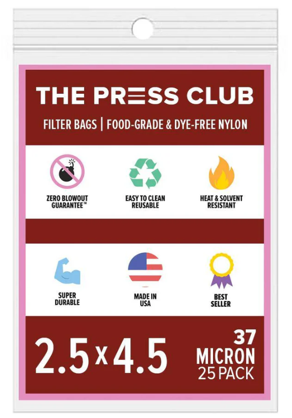 The Press Club 2.5" x 4.5" ROSIN BAGS-37 Micron-(25 pack) Main Image