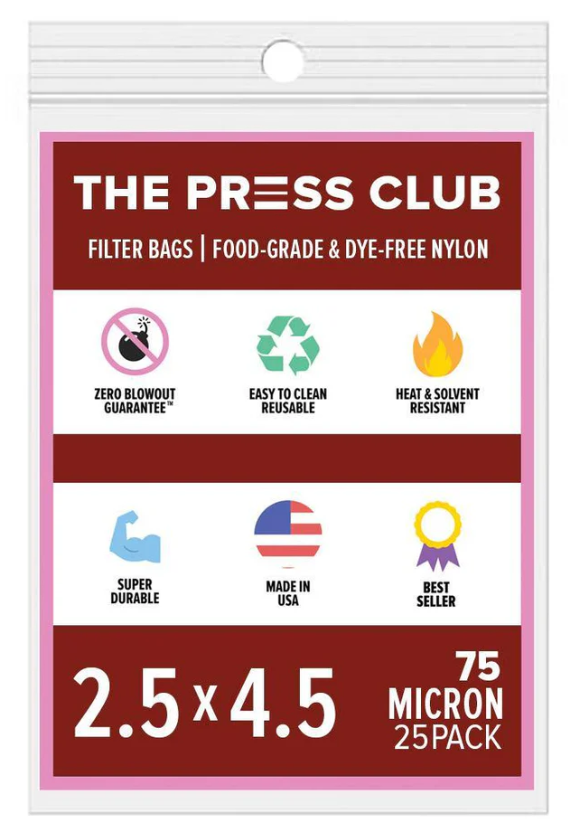 The Press Club 2.5" x 4.5" ROSIN BAGS-75 Micron-(25 pack) Main Image