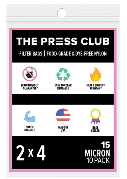 The Press Club 2" x 4" ROSIN BAGS-15 Micron-(10 pack) Main Image
