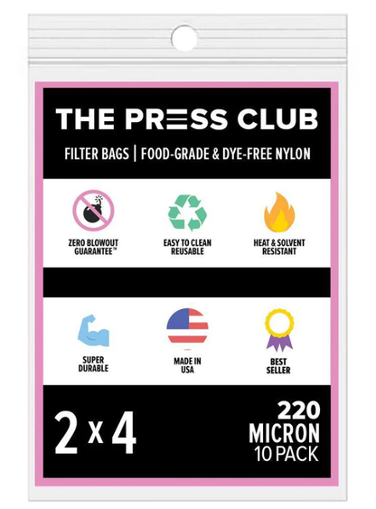The Press Club 2" x 4" ROSIN BAGS-220 Micron-(10 pack) Main Image