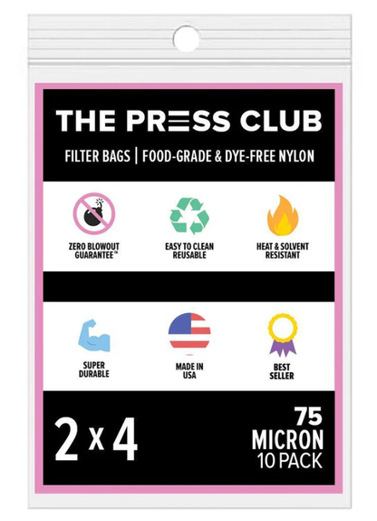 The Press Club 2" x 4" ROSIN BAGS-75 Micron-(10 pack) Main Image