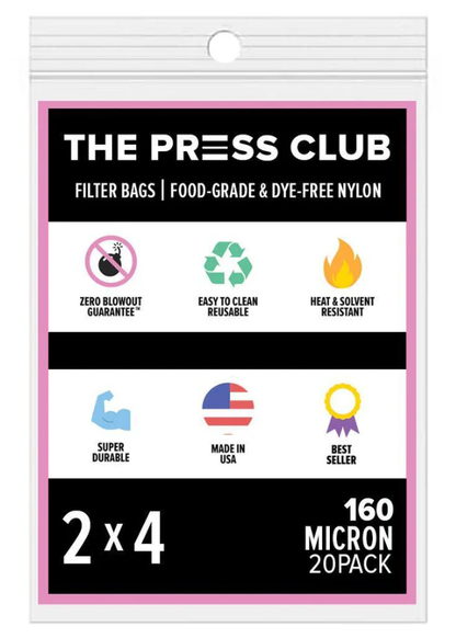 The Press Club 2" x 4" ROSIN BAGS-160 Micron-(20 pack) Main Image