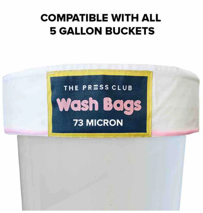 The Press Club 5 GALLON ALL MESH BUBBLE WASH BAGS 8-PACK - 220 / 190 / 160 / 120 / 90 / 73 / 45 / 25 Micron