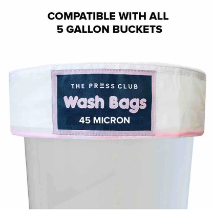The Press Club 5 GALLON ALL MESH BUBBLE WASH BAGS 8-PACK - 220 / 190 / 160 / 120 / 90 / 73 / 45 / 25 Micron
