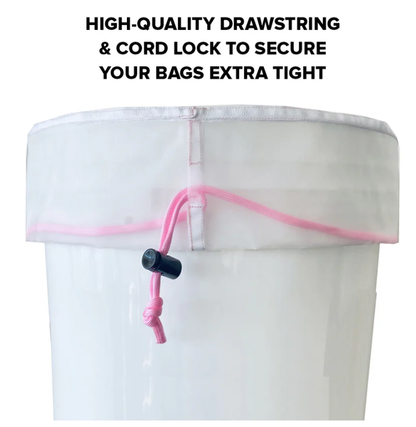 The Press Club 5 GALLON ALL MESH BUBBLE WASH BAGS 8-PACK - 220 / 190 / 160 / 120 / 90 / 73 / 45 / 25 Micron