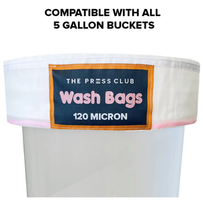 The Press Club 5 GALLON ALL MESH BUBBLE WASH BAGS 8-PACK - 220 / 190 / 160 / 120 / 90 / 73 / 45 / 25 Micron