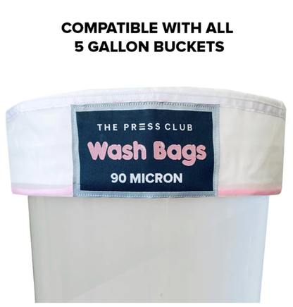 The Press Club 5 GALLON ALL MESH BUBBLE WASH BAGS 8-PACK - 220 / 190 / 160 / 120 / 90 / 73 / 45 / 25 Micron